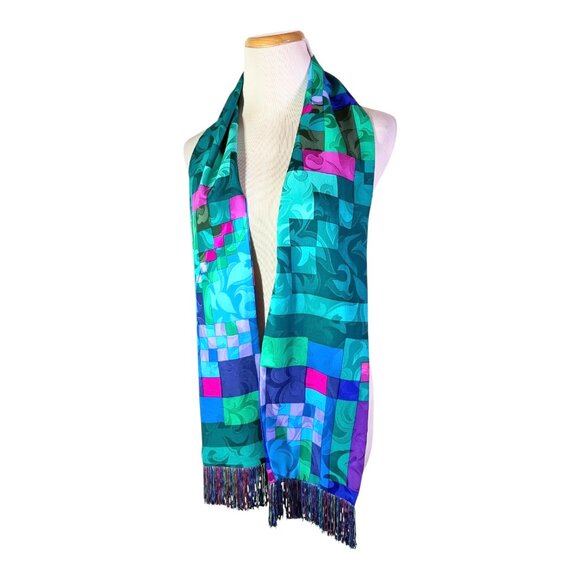 Vintage Anne Crimmins for Umi Skirt and Scarf Set Matching Silk Size 4 - Picture 13 of 13